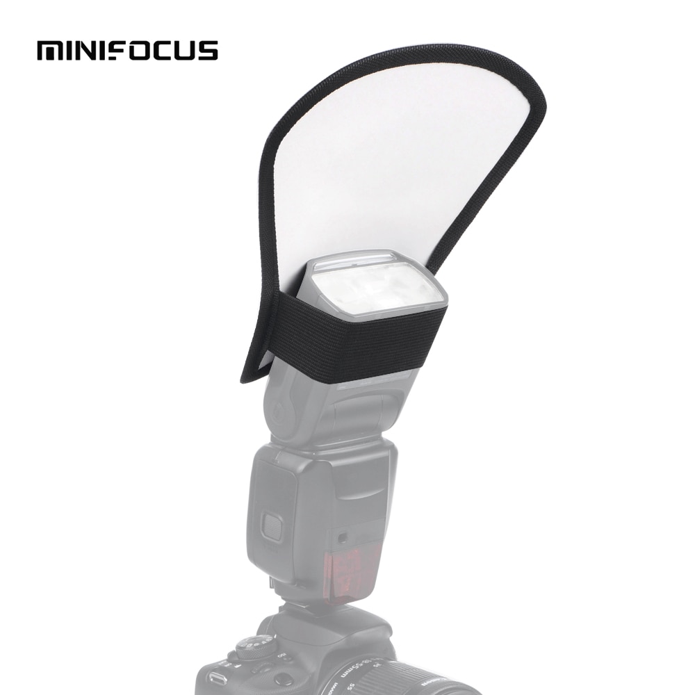 2-in-1 Two-Sides Flash Reflector Diffuser Softbox Silver / White for Canon Nikon Pentax Yongnuo Speedlite Accessories Universal