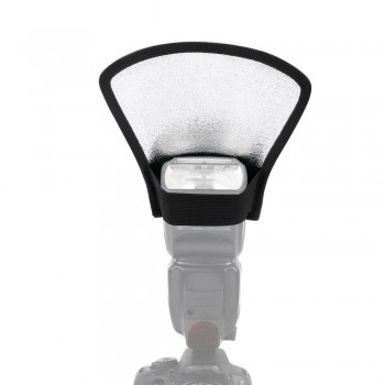 2-in-1 Two-Sides Flash Reflector Diffuser Softbox Silver / White for Canon Nikon Pentax Yongnuo Speedlite Accessories Universal
