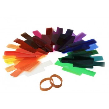 Viltrox 20pcs Flash Speedlite Color Gels Filters for Canon Nikon Yongnuo Godox Sony Meike Flash Speedlite Speedlight
