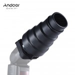 Andoer Conical Flash Snoot Light Modifier w/ 50 Degree Honeycomb Color Filter Universal for Photography On-camera Speedlite