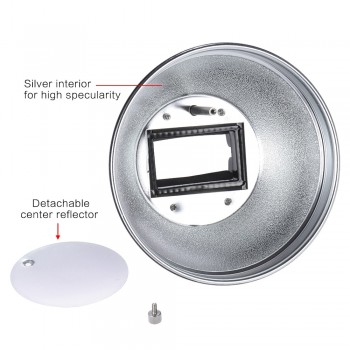 Andoer 5.9 (15cm) Silver Beauty Dish Diffuser Honeycomb for Neewer Canon Nikon Photography On-camera Flash Speedlite Speedlight