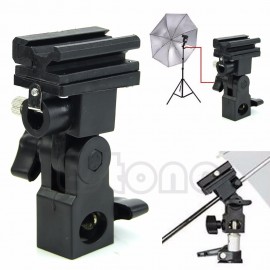 Hot Shoe Swivel Mount Photo Umbrella Holder Bracket B Flash Adapter Light Stand