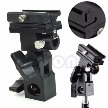 Hot Shoe Swivel Mount Photo Umbrella Holder Bracket B Flash Adapter Light Stand