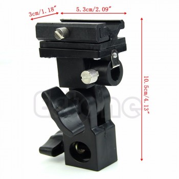Hot Shoe Swivel Mount Photo Umbrella Holder Bracket B Flash Adapter Light Stand