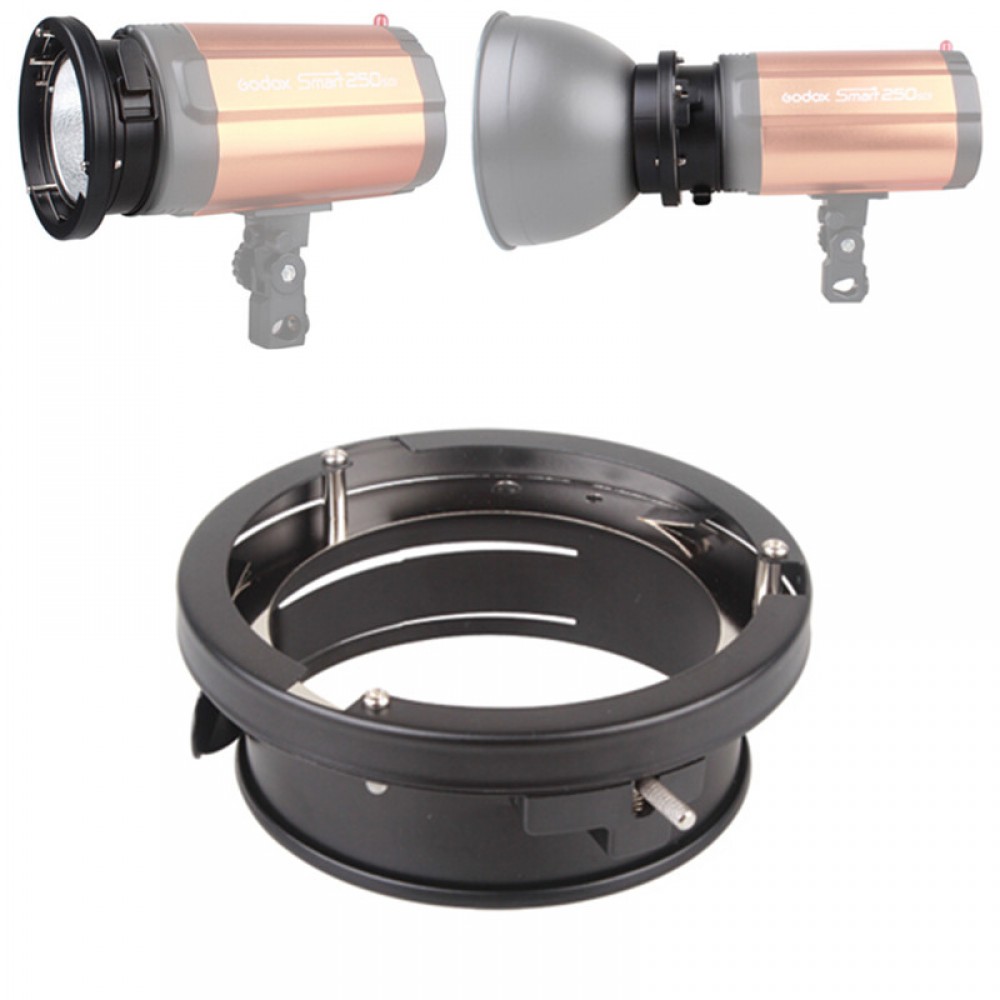 100% Original Godox Universal mini 98mm flash Mounts To Bowens Mount Ring Adapters Studio Strobe Godox 160W 250W 300W