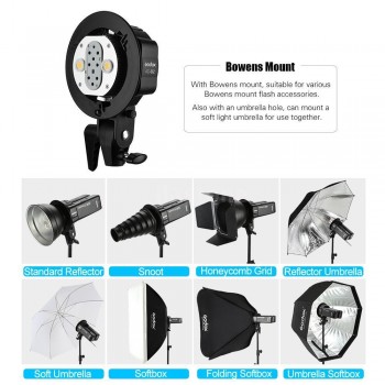 Godox AD-B2 Bowens Mount double tubes Light Head Bracket for AD200 Portable Flash Speedlite