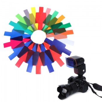 20 Color Photographic Color Gels Filter Card Lighting Diffuser for Canon Nikon Yongnuo Flash nissin Speedlite