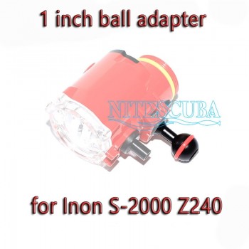 NiteScuba Diving flashlight ball adapter mount for Inon S2000 Z240 Strobe dive light adaptor Underwater Photography accessories