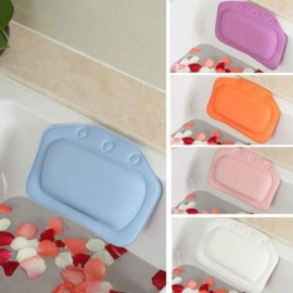 1pc Bathroom Bathtub Soft Spa Bath Pillow Bath Spa Neck Sponge Relaxing Headrest Waterproof Cushion With Suction Cups