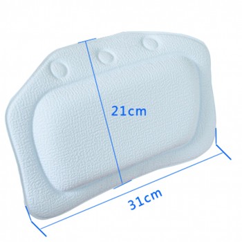 1pc Bathroom Bathtub Soft Spa Bath Pillow Bath Spa Neck Sponge Relaxing Headrest Waterproof Cushion With Suction Cups