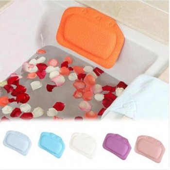 1pc Bathroom Bathtub Soft Spa Bath Pillow Bath Spa Neck Sponge Relaxing Headrest Waterproof Cushion With Suction Cups