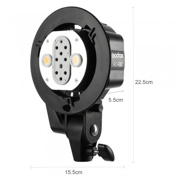 Godox AD-B2 Bowens Mount double tubes Light Head Bracket for AD200 Portable Flash Speedlite