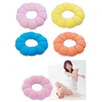 Soft Plush Breathable Flower Shaped Donut Ring Seat Cushion Office Chair Stool Couch Cushion Pillow