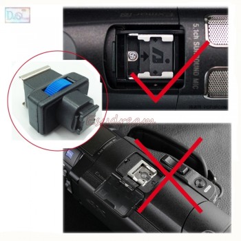 Blue Mini Standard Hot Cold Shoe Hotshoe Adapter Converter for Sony Active Interface Shoe DV Camcorder Mount