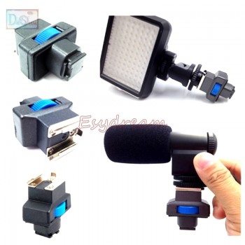 Blue Mini Standard Hot Cold Shoe Hotshoe Adapter Converter for Sony Active Interface Shoe DV Camcorder Mount