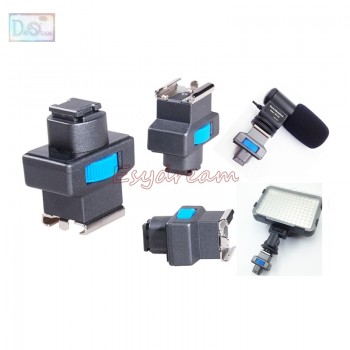 Blue Mini Standard Hot Cold Shoe Hotshoe Adapter Converter for Sony Active Interface Shoe DV Camcorder Mount