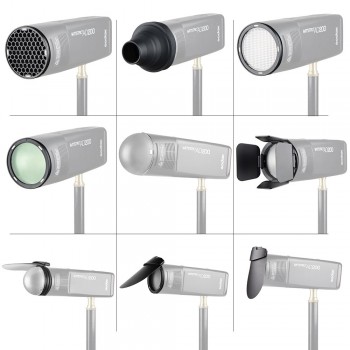 Godox AK-R1 Pocket Flash Light Accessories Kit for Godox H200R Round Flash Head AD200 Accessories Studio Flash Kit flash bracket