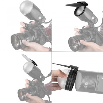 Godox AK-R1 Pocket Flash Light Accessories Kit for Godox H200R Round Flash Head AD200 Accessories Studio Flash Kit flash bracket