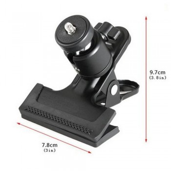Kaliou Tripod Head Multi-function Clip Clamp Holder Mount With Standard Ball Head 1/4 Screw Photography Accessory for Camera DS