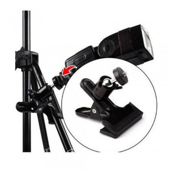 Kaliou Tripod Head Multi-function Clip Clamp Holder Mount With Standard Ball Head 1/4 Screw Photography Accessory for Camera DS