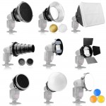 9in1 Flash Speedlite Accessories Kit SGA-K9 for Canon Nikon Sony Yongnuo Metz 580EX 600EX Nikon SB910 SB800