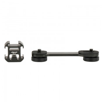 Ulanzi PT-3 Metal Extention Bar Flash Light Bracket with 3 Cold Shoe Mounts for Zhiyun for DJI for Feiyu Gimbals Accessories