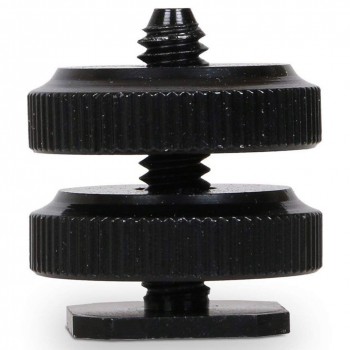 1/4 inch-20 Hot Shoe Mount Adapter Tripod Screw to Flash Hot Shoe for DSLR Camera Rig(2 Packs)