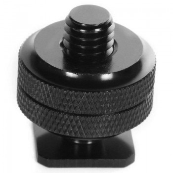 1/4 inch-20 Hot Shoe Mount Adapter Tripod Screw to Flash Hot Shoe for DSLR Camera Rig(2 Packs)