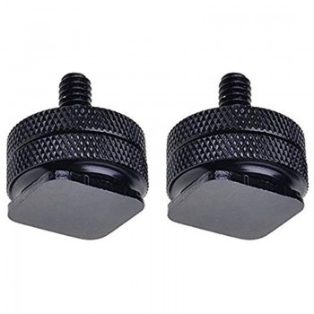 1/4 inch-20 Hot Shoe Mount Adapter Tripod Screw to Flash Hot Shoe for DSLR Camera Rig(2 Packs)