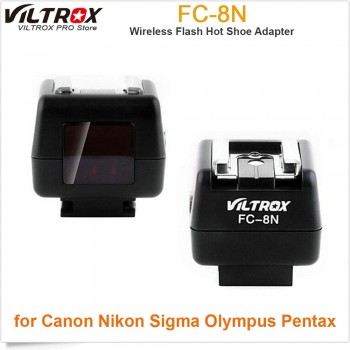 Viltrox FC-8N Wireless HotShoe Adapter Light control flash converter PC Sync Socket for Canon Nikon Pentax Yongnuo oloong flash