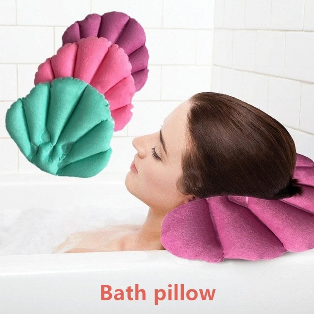 SOLEDI Home Bathroom Inflatable Bath Spa Pillow Head Back Neck Cushion Bathtub Rest R