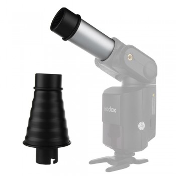 Godox AD-S9 Aluminum Alloy Camera Flash Conical Studio Snoot with Honeycomb Grid for Witstro AD200 AD180 AD360 Flash Speedlite