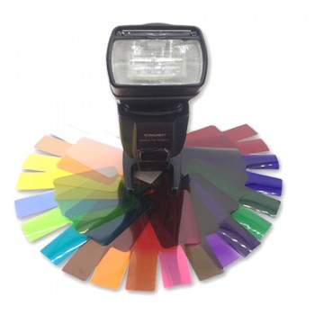 DOITOP 20 Color Photographic Color Gels Filter Card Lighting Diffuser Flash Speedlite for Canon Nikon Olympus Pentax DSLR