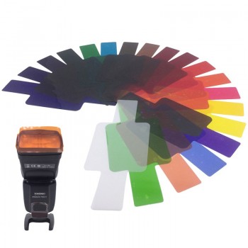 DOITOP 20 Color Photographic Color Gels Filter Card Lighting Diffuser Flash Speedlite for Canon Nikon Olympus Pentax DSLR
