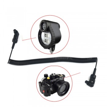 Sync Cord Optical Fiber Cable 1m for Seaamp;Sea Plympus Seafrog Meikon Flash Strobe Waterproof Diving Lighting System Accessory