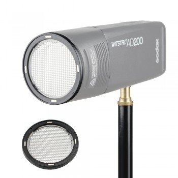 Godox AK-R1 Barn Door, Snoot, Color Filter, Reflector, Honeycomb, Diffuser Ball Kits for Godox AD200 and H200R Round Flash Head