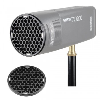 Godox AK-R1 Barn Door, Snoot, Color Filter, Reflector, Honeycomb, Diffuser Ball Kits for Godox AD200 and H200R Round Flash Head