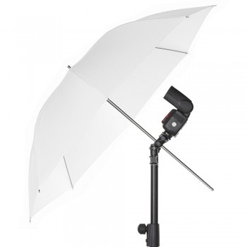 AMBITFUL 34 86cm White Soft Diffuser Translucent Umbrella Stainless Steel Metal Bracket with Carry Bag for Photography Studio