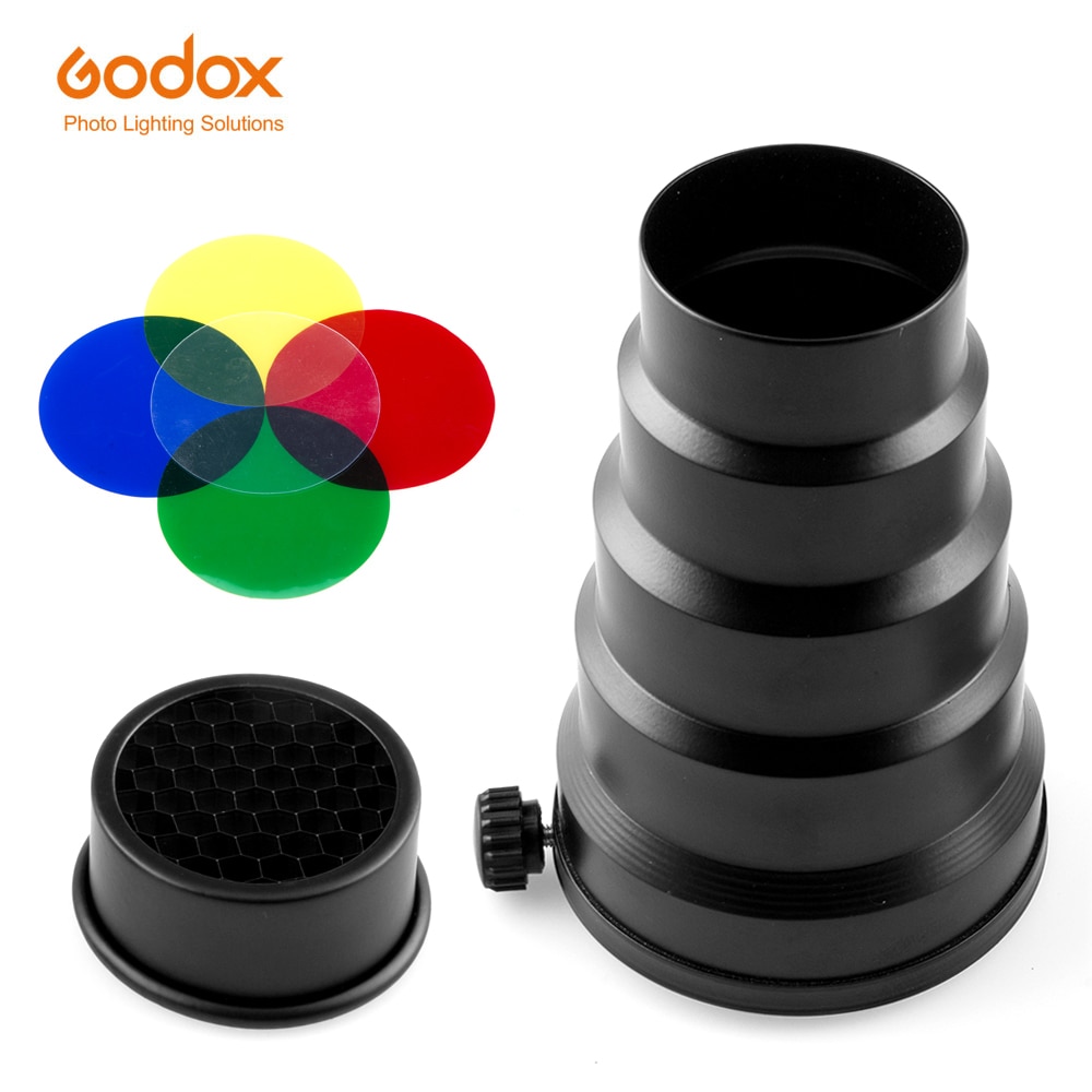 GODOX SN-02 Universal Mount Snoot Honeycomb Professional for Studio Flash Godox K-150A K-180A 250SDI 300SDI E250 E300
