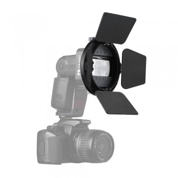 K9 Flash Accessory CA-SGU Universal Mount Flash Adapter with Barndoor SGA-BD4 for Canon Nikon YongNuo Speedlite