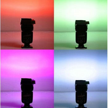 Biosafe Flash Color Filter Universal For Canon For Nikon For Sony DSLR Camera 12pcs LED 4X6cm Color Filters
