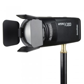 Godox AK-R1 Barn Door, Snoot, Color Filter, Reflector, Honeycomb, Diffuser Ball Kits for Godox AD200 and H200R Round Flash Head