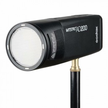Godox AK-R1 Barn Door, Snoot, Color Filter, Reflector, Honeycomb, Diffuser Ball Kits for Godox AD200 and H200R Round Flash Head