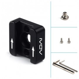 SmallRig Camera Clamp 2PCS Aluminum Cold/Hot Shoe Mount Adapter with 1/4 Mounting Screws for Mounting Flash LED Light Monitor