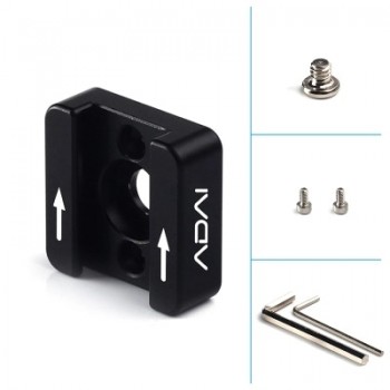 SmallRig Camera Clamp 2PCS Aluminum Cold/Hot Shoe Mount Adapter with 1/4 Mounting Screws for Mounting Flash LED Light Monitor
