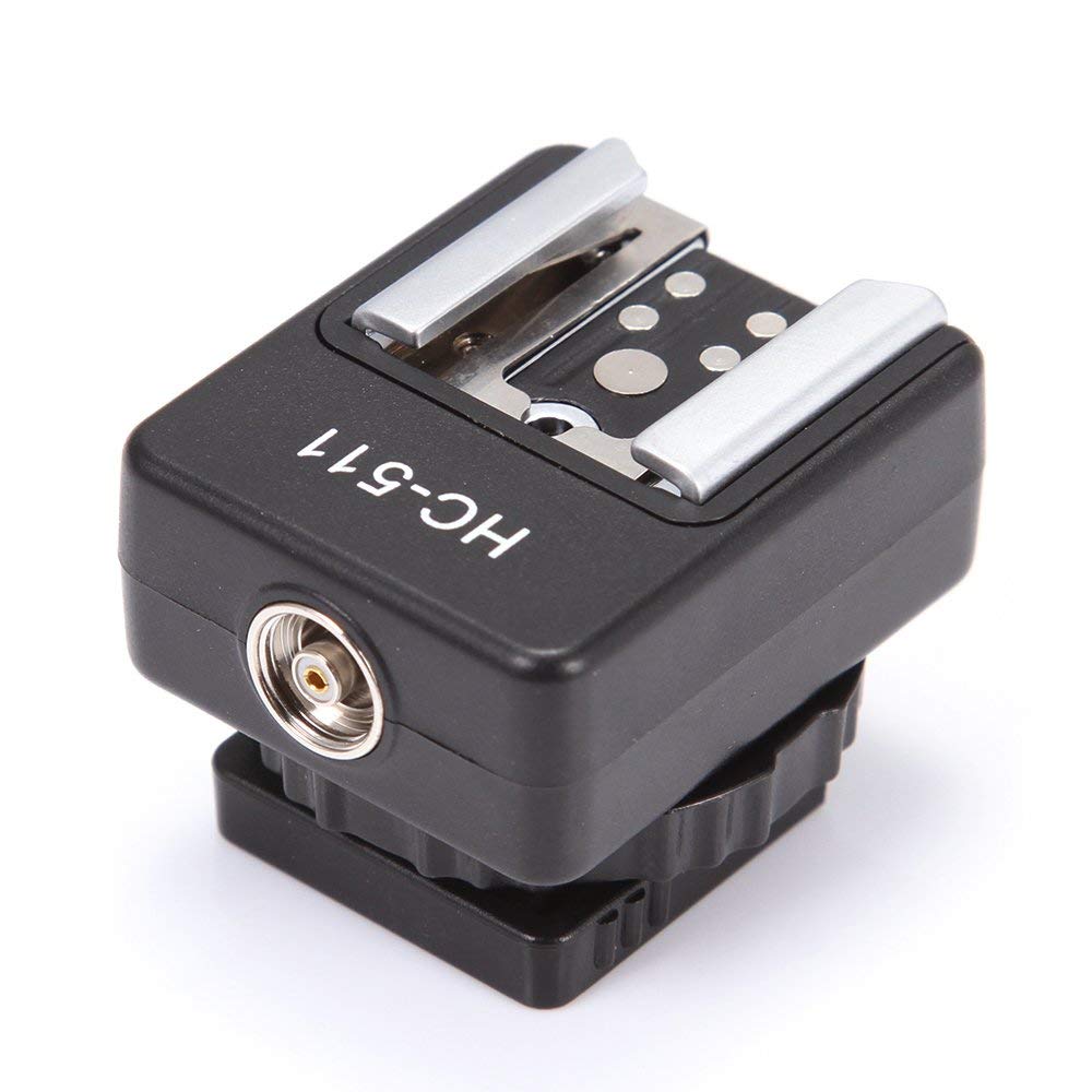 MINIFOCUS Flash Hot Shoe Adapter Converting for Sony A7 A6000 NEX-6 Camera MI Interface to Canon Flash Speedlite with PC Port