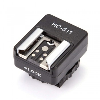 MINIFOCUS Flash Hot Shoe Adapter Converting for Sony A7 A6000 NEX-6 Camera MI Interface to Canon Flash Speedlite with PC Port