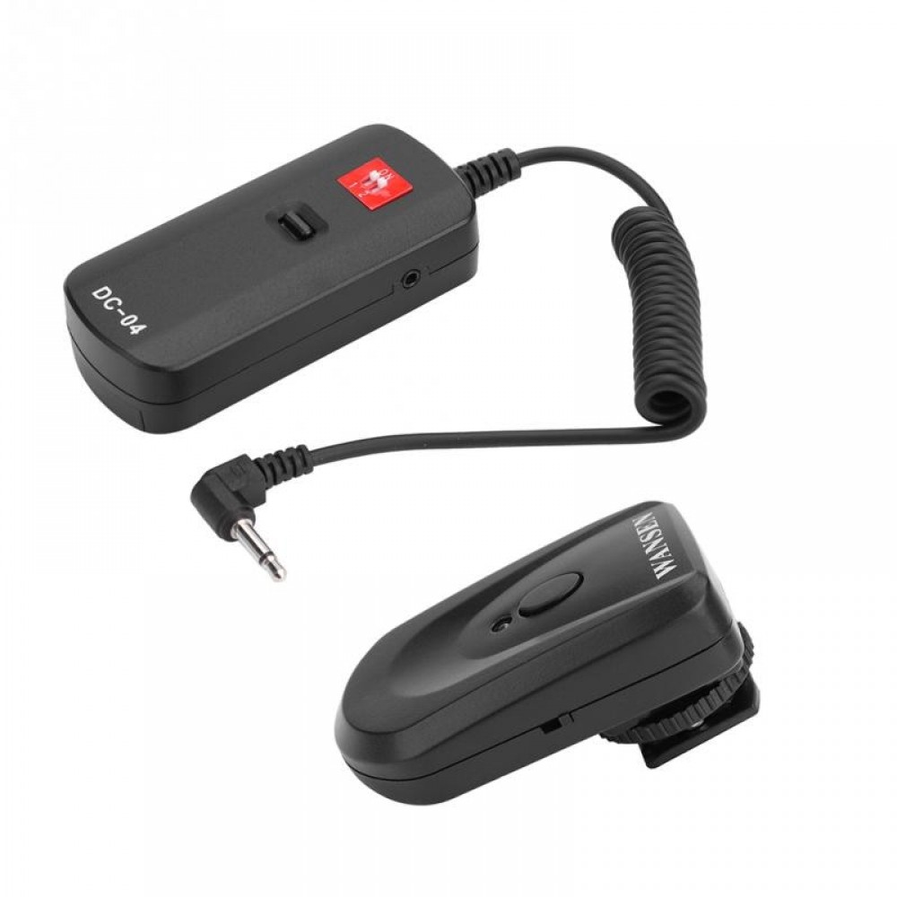 WanSen DC-04 4 Channels Wireless Radio Studio 1 transmitter + 1 receivers Flash Trigger Set 3.5 to 6.35 Plug Adapter for Strobe