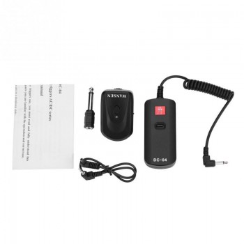 WanSen DC-04 4 Channels Wireless Radio Studio 1 transmitter + 1 receivers Flash Trigger Set 3.5 to 6.35 Plug Adapter for Strobe
