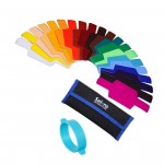 Top Deals Selens Universal Flash Gels Lighting Filter SE-CG20 - 20 pcs Combination Kits for Camera Flash light